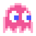 A pink ghost
